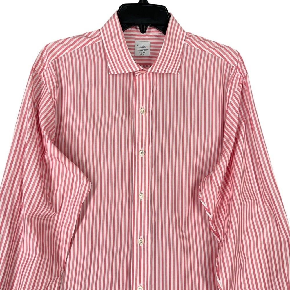 Makers Shirt 1994 Vintage 90s Stripe Dress Shirt Men 16 12 Made In Japan Classic